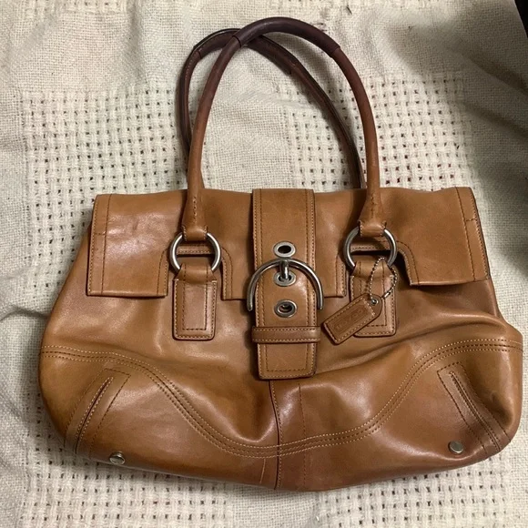 Coach | Bags | Coach Soho Leather Bag Flap Bucke Shoulder Satchel
